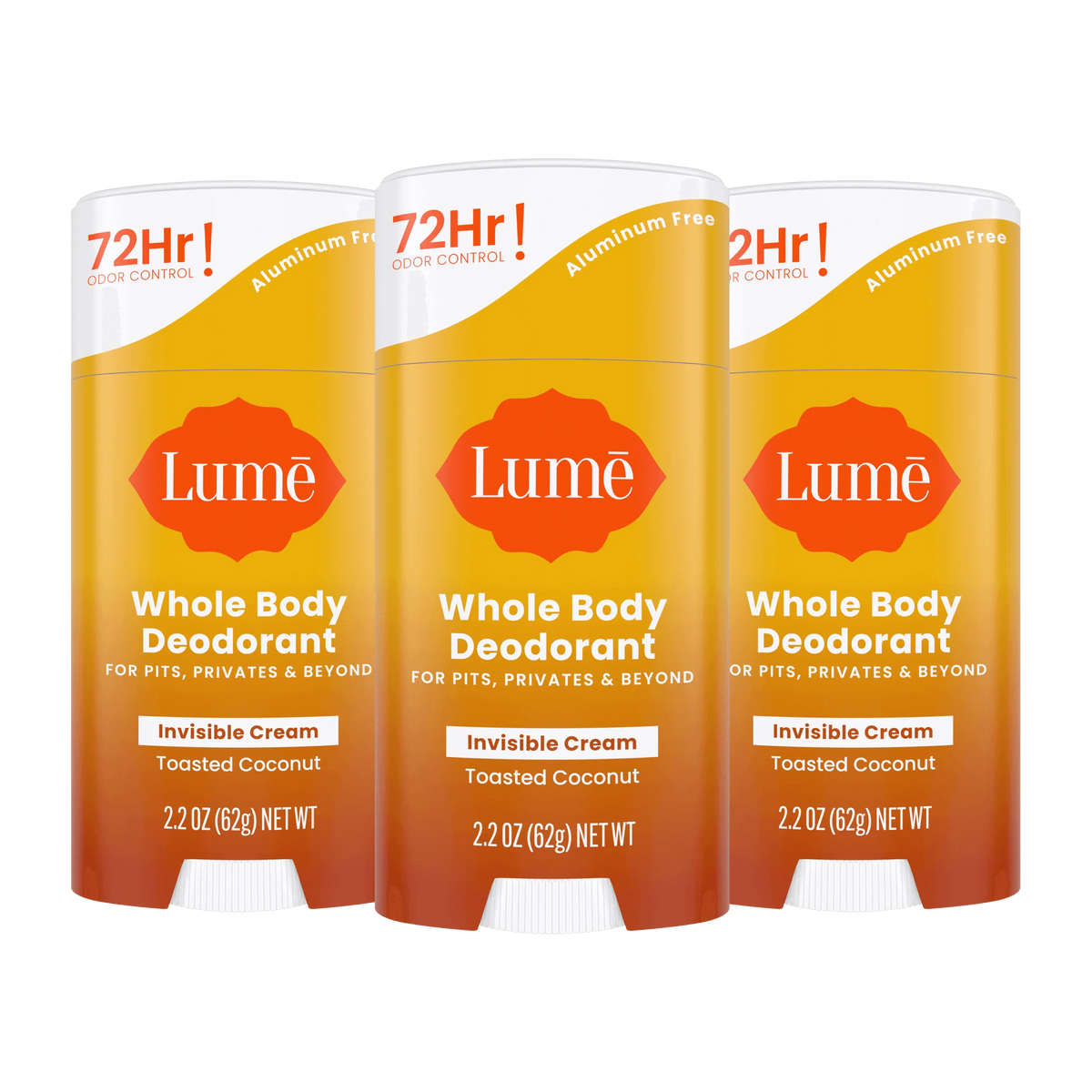 Toasted Coconut | Cream Stick Deodorant 3-Pack
