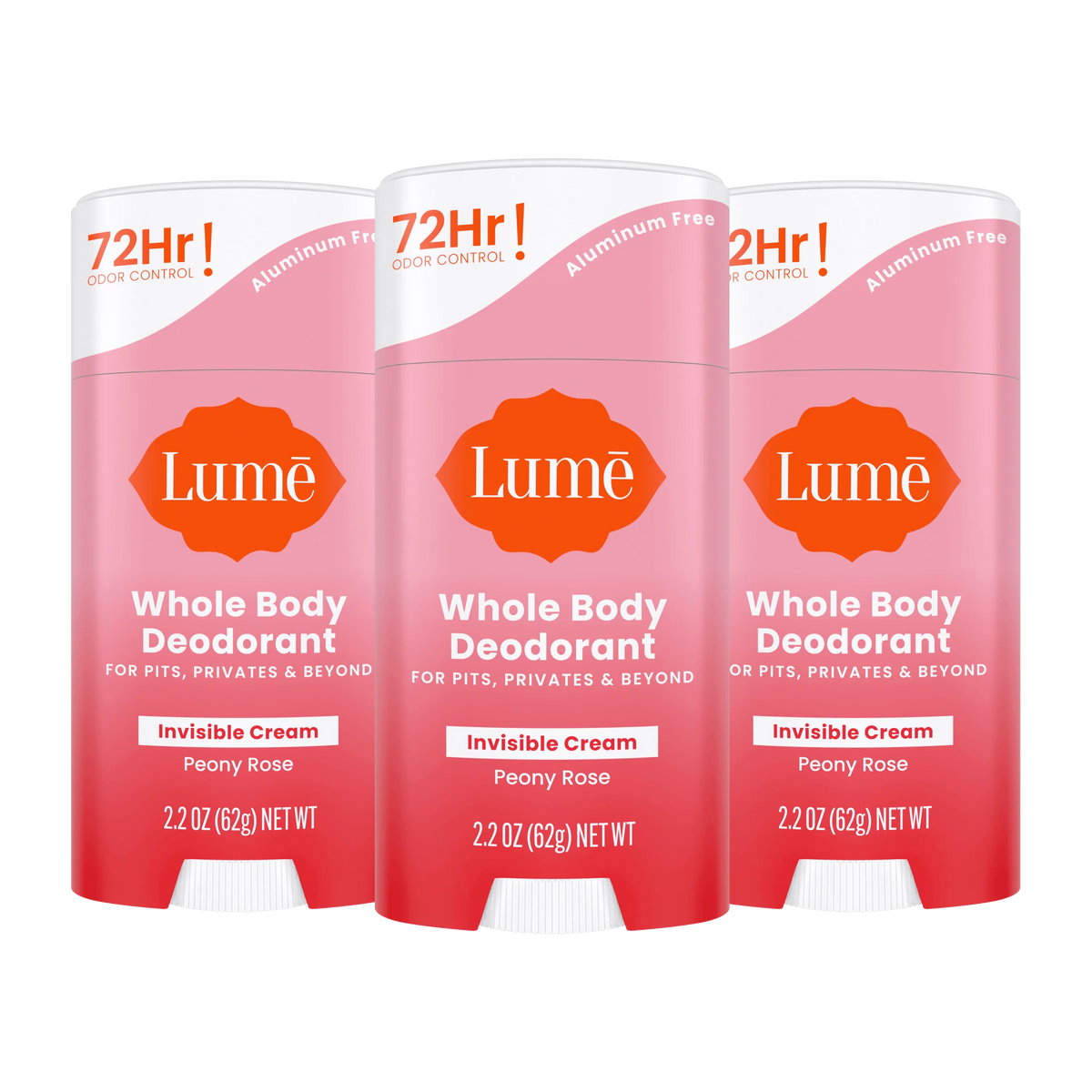 Peony Rose | Cream Stick Deodorant 3-Pack